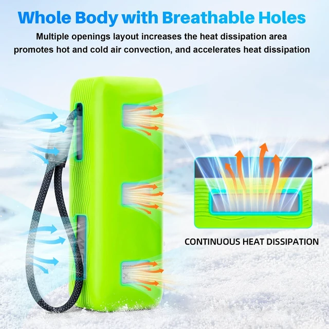 Alt view image 5 of 7 - Luminous Green Silicone Case for Anker Laptop Power Bank (25,000mAh 165W) | Portable Charger Protective Sleeve for Anker Power Bank 165w Heat Dissipation Shockproof Display Protection (Glow Green)