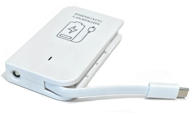 Main image of 3 AA Battery Operated Phone Charger EmergencyWhite | USB Battery Powered Power Bank Portable Batteries Powered Outlet