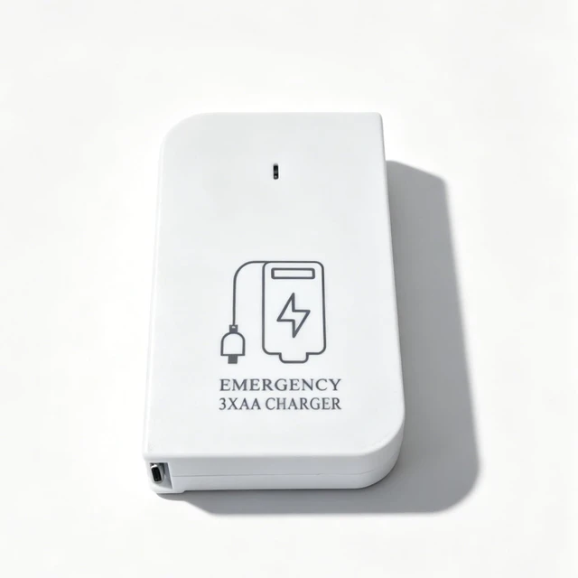 Alt view image 6 of 6 - 3 AA Battery Operated Phone Charger EmergencyWhite | USB Battery Powered Power Bank Portable Batteries Powered Outlet