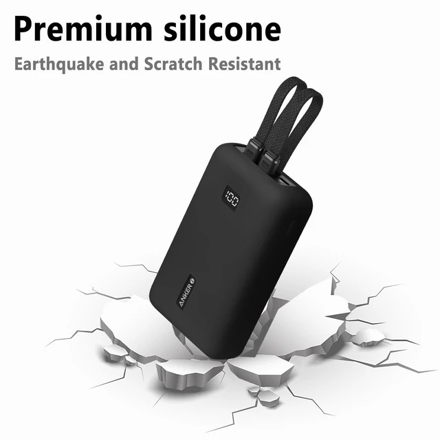Alt view image 4 of 7 - Silicone Case for Anker Zolo Power Bank (2025 Upgraded Version) 20000mAh 30W/45W Max, Soft Flexible Scratch Resistant Protective Cover (Black)