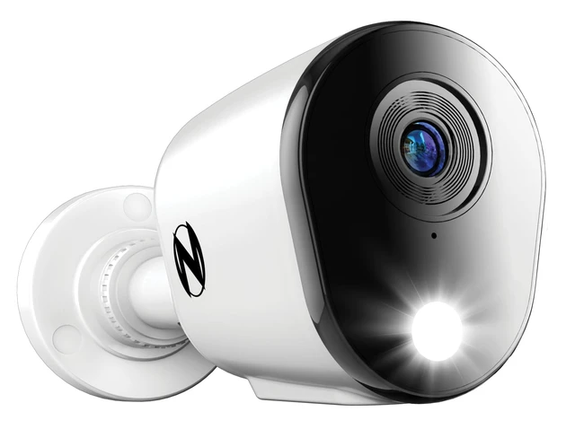 Main image of FTD4 Add On Wired 2K Deterrence Cameras with 2-Way Audio - 1 Pack - White