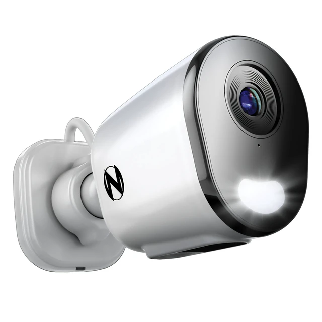 Alt view image 2 of 2 - FTD4 Add On Wired 2K Deterrence Cameras with 2-Way Audio - 1 Pack - White