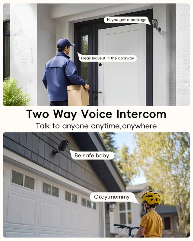 Alt view image 5 of 7 - 2K Magnetic Security Cameras Wireless Outdoor, No-Drill, 2 Packs | No-Drill Installation, Battery Powered, 2.4G WiFi, 3MP Color Night Vision, 130° Angle View, 2-Way Talk, AI Detection, Alexa