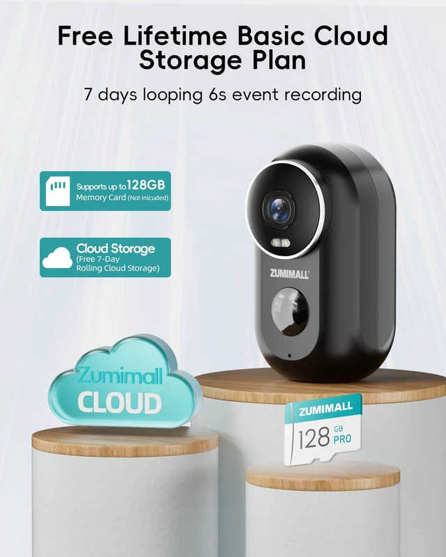 Alt view image 6 of 7 - 2K Magnetic Security Cameras Wireless Outdoor, No-Drill, 2 Packs | No-Drill Installation, Battery Powered, 2.4G WiFi, 3MP Color Night Vision, 130° Angle View, 2-Way Talk, AI Detection, Alexa