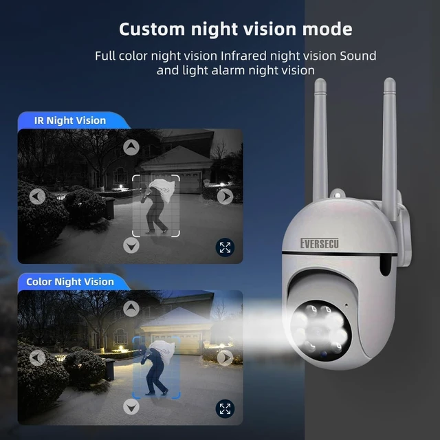 Alt view image 2 of 7 - 1080P Outdoor WiFi PTZ Security Camera, 5G WiFi, Auto Tracking, 2 Way Audio, Spotlight Night Vision, Compatible with Alexa, SD Card & Cloud Storage, Support ONVIF&RTSP IP CCTV Camera(4pack)