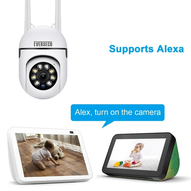 Alt view image 4 of 7 - 1080P Outdoor WiFi PTZ Security Camera, 5G WiFi, Auto Tracking, 2 Way Audio, Spotlight Night Vision, Compatible with Alexa, SD Card & Cloud Storage, Support ONVIF&RTSP IP CCTV Camera(4pack)
