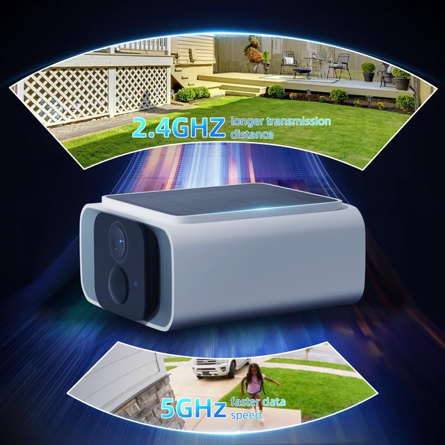 Alt view image 5 of 7 - 5/2.4Ghz WiFi Solar Security Cameras Wireless Outdoor | 2K Color Night Vision, Spotlight, Motion Detection, 2-Way Audio, Waterproof, SD/Cloud Storage