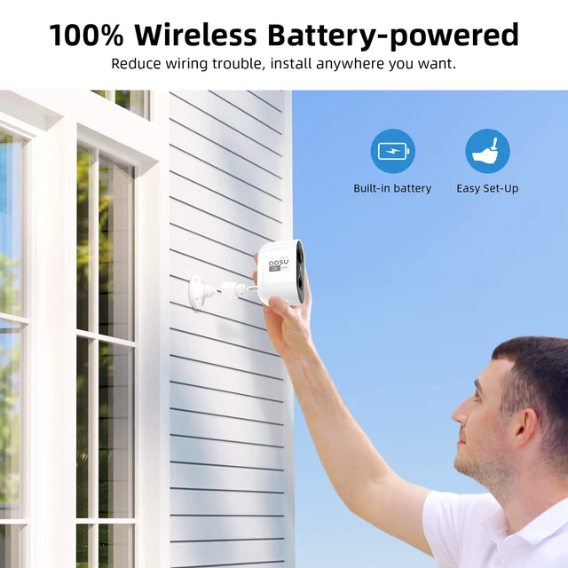 Alt view image 2 of 7 - Add-on Cam, 2K Battery Security Camera Wireless Outdoor | Requires WirelessCam/SolarCam Lite's aosuBase, Up to 6 Cameras Total to 1 Lite's aosuBase