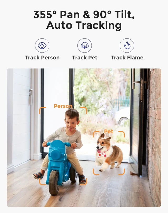 Alt view image 7 of 7 - 3K 5MP Indoor Pan/Tilt Security Camera with Auto-Focus(2pcs),Ideal for Baby Monitor/Pet Camera/Home Security,Starlight Color Night Vision,Human/Pet AI,Noise Reduction,US Cloud,Works with Alexa
