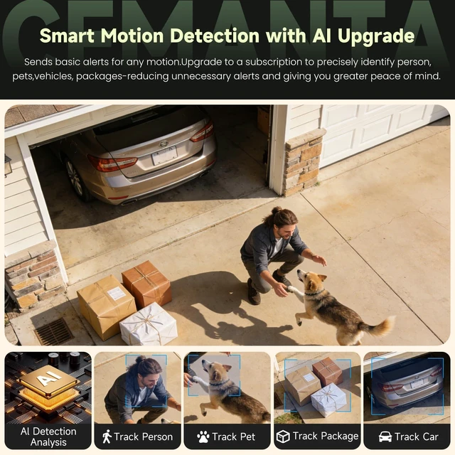 Alt view image 7 of 7 - 2.5K Security Camera Wireless Outdoor, Free Cloud Storage-2 Pack | 2.4G/5Ghz WiFi, AI Motion Detection with Spotlight & Siren Alarm, Color Night Vision, Weatherproof