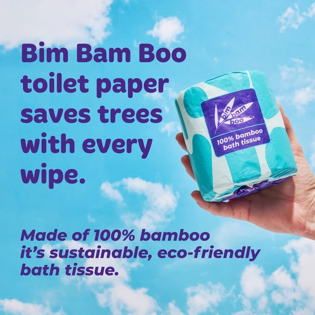 Alt view image 2 of 7 - 00% Bamboo Organic Chemical-Free Bulk Toilet Paper, Cloud-like Softness, Plant-Based Sustainable Tree-Free Bathroom Tissue, 24 Eco-Friendly Rolls, 2 Ply, 295 Sheets for RV and Camping