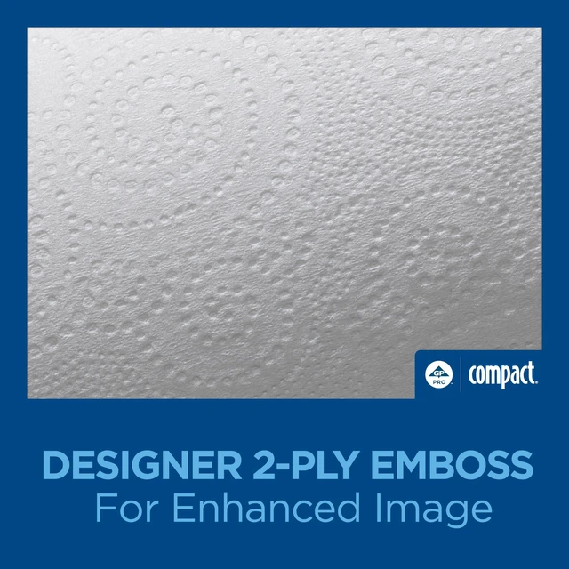 Alt view image 7 of 7 - Angel Soft Professional Series Compact Premium Embossed = 2-Ply High-Capacity Toilet Paper by GP PRO, White, 19371, 750 Sheets Per Roll, 36 Rolls Per Case
