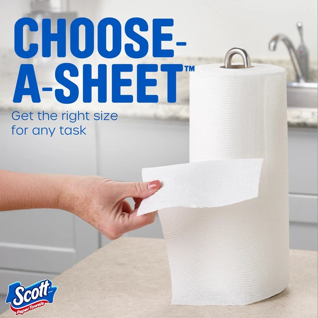 Alt view image 7 of 7 - Paper Towels, Choose-A-Sheet, 6 Double Rolls, 108 Sheets Per Roll | Absorbent, Deep-Cleaning Ridges, Virtually Lint-Free, Reliable