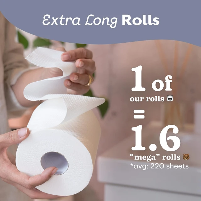 Alt view image 7 of 7 - Bamboo Toilet Paper 3 Ply - Sustainable Toilet Tissue - 36 Long-Lasting Organic Rolls & 360 Sheets Per Roll - Septic Safe - Plastic & PFAS Free - FSC Certified
