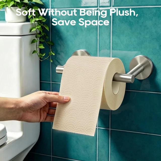 Alt view image 7 of 7 - Bamboo Toilet Paper 3-Ply, Septic Safe Bath Tissue, 12 Rolls, Nature | Soft and Absorbent Tree Free Toilet Paper, Dye-Free Tissue, 320 Sheets Per Roll for Bathroom, Boat, RV, Bathroom Tissue