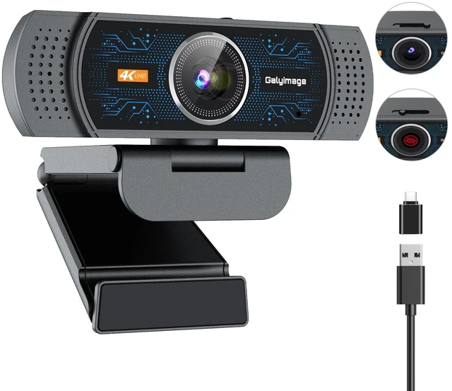 Main image of 4K Webcam for PC, Streaming Computer Camera with Noise-Canceling Mic | 78°FOV, Privacy Cover, Plug & Play Web Cam, PC Camera for Zoom/Skype/FaceTime/TeamsCompatible with Mac/Laptop/Metting