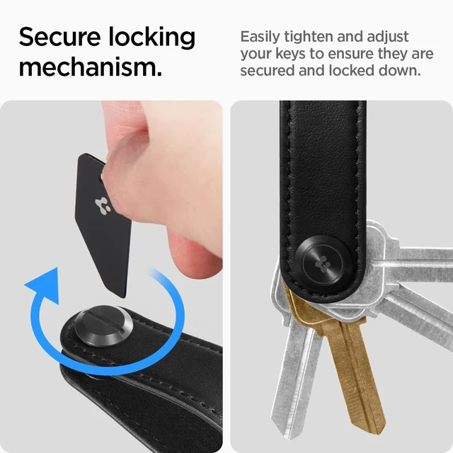 Alt view image 5 of 7 - Valentinus Key Organizer, Compact Holder | Keychain, Keyring, Holds Up to 6 Keys - Black