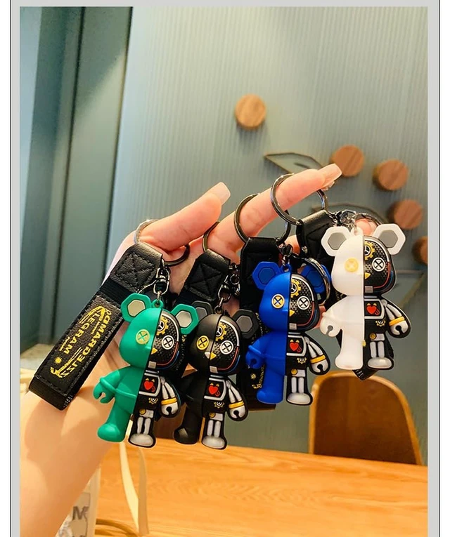 Alt view image 4 of 6 - Cute Cartoon Bear Keychain, Personalized And Fashionable Backpack Bear Themed Cool Male And Female Keychains