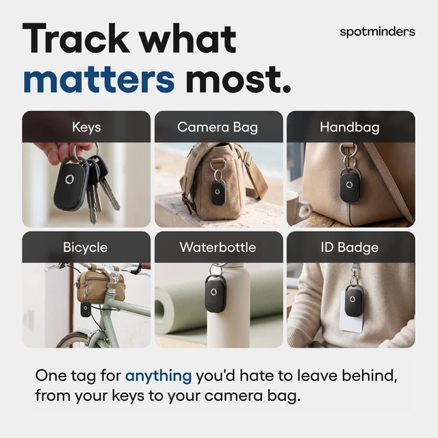 Alt view image 5 of 7 - Key Tracker Rechargeable Smart Tag, Works with Apple Find My | iOS Only, MFi Certified, DualFind Sound + LED Light, 1-Year USB-C Battery, Aluminum Frame, Built-In Keychain Hole, IP66