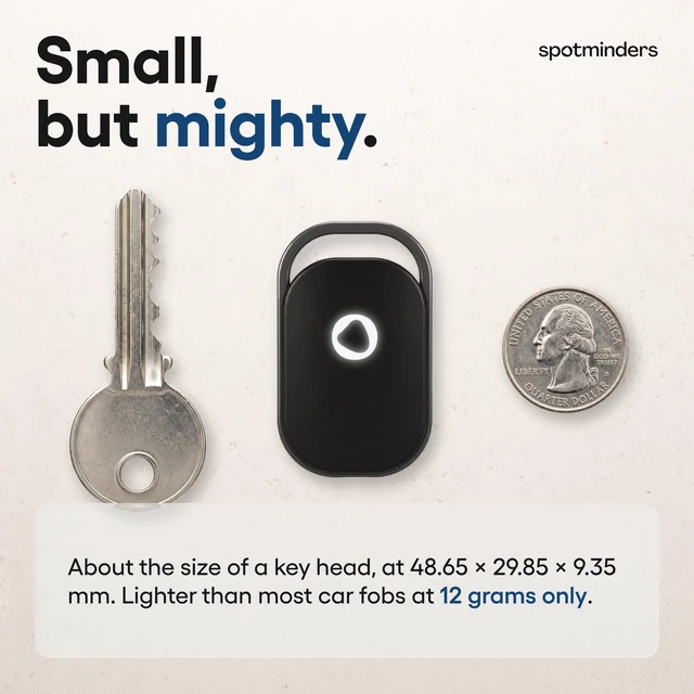 Alt view image 7 of 7 - Key Tracker Rechargeable Smart Tag, Works with Apple Find My | iOS Only, MFi Certified, DualFind Sound + LED Light, 1-Year USB-C Battery, Aluminum Frame, Built-In Keychain Hole, IP66