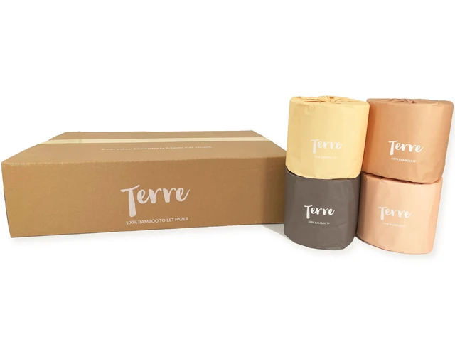 Alt view image 2 of 4 - Premium Unbleached 4-Ply Bamboo Toilet Paper, 12 Rolls, 300 Sheets/Roll, FSC Certified, PFAS & BPA Free, Septic Safe, Tree-Free, Vegan, Non-Toxic, Chemical & Bleach Free, Plastic Free Packaging