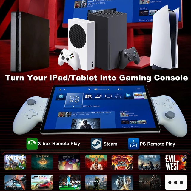 Alt view image 2 of 7 - USB C Game Controller for iPad/Tablet (6.7-11in compatible), Plug and Play Gamepad Joystick, Remote Play Controller for PS5/Xbox/PC, Cloud Game, Hall Rocker/Trigger/Turbo/Macro, Passthrough Charging