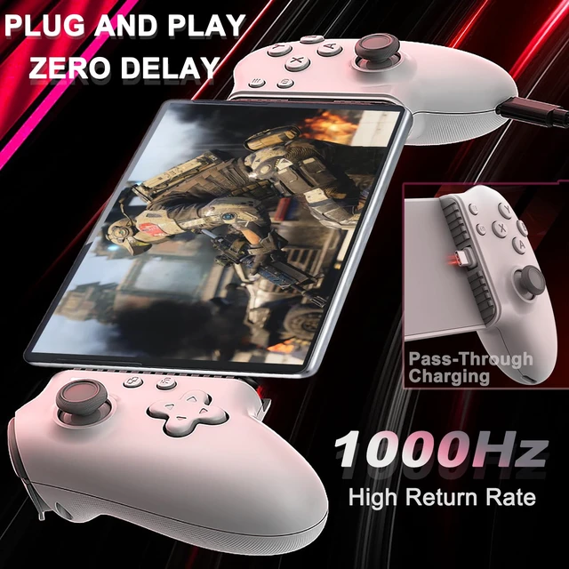 Alt view image 4 of 7 - USB C Game Controller for iPad/Tablet (6.7-11in compatible), Plug and Play Gamepad Joystick, Remote Play Controller for PS5/Xbox/PC, Cloud Game, Hall Rocker/Trigger/Turbo/Macro, Passthrough Charging