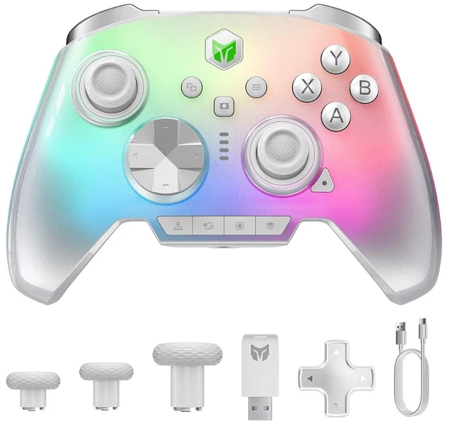 Main image of Rainbow 3 Wireless Controller 2000Hz Polling Rate Joystick 16 Mechanical Keys 14 Custom RGB Lights 6-Axis Gyro Sensor Switchable Hall/Micro-switch Trigger 3.5mm Audio Jack for PC//iOS/Android