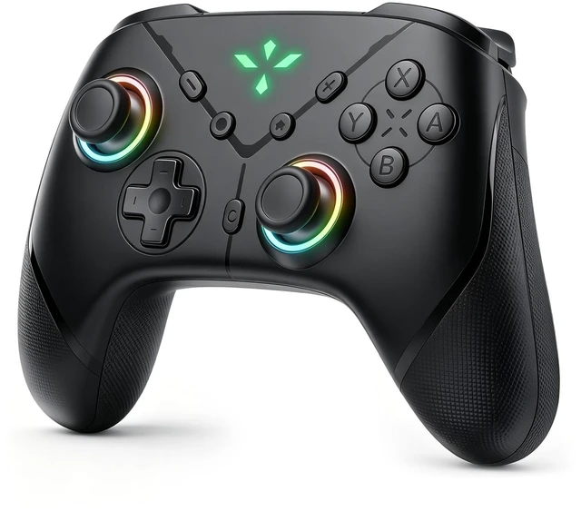 Main image of Switch 2 Controller, Wireless Bluetooth 5.3 Pro Gamepad with C Button for GameChat, 9-Axis Gyro, Macro Programming, Turbo, 4-Level Vibration & LED Light, 3.5mm Audio Jack