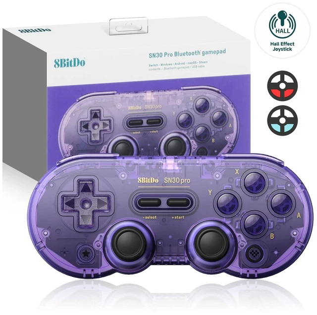 Main image of SN30 Pro - Purple,Switch Wireless Bluetooth Game Controller Gamepad | Hall Effect Joystick Update, Switch Steam Mac PC Android Windows MacOS