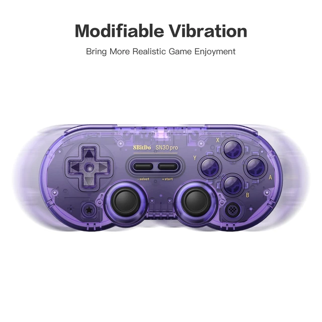 Alt view image 3 of 6 - SN30 Pro - Purple,Switch Wireless Bluetooth Game Controller Gamepad | Hall Effect Joystick Update, Switch Steam Mac PC Android Windows MacOS