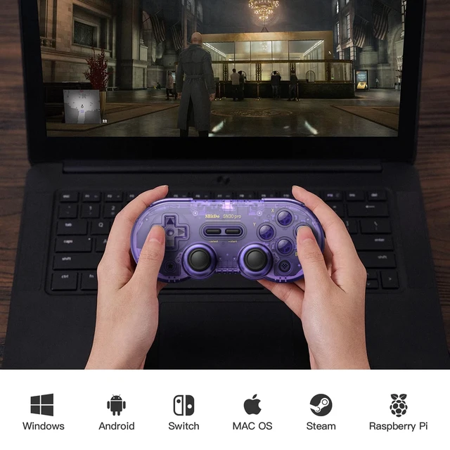 Alt view image 6 of 6 - SN30 Pro - Purple,Switch Wireless Bluetooth Game Controller Gamepad | Hall Effect Joystick Update, Switch Steam Mac PC Android Windows MacOS