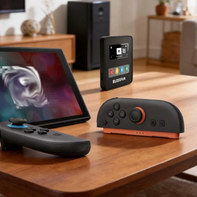 Alt view image 6 of 7 - NFC Emulator Compatible with Switch 1/2, Pre-loaded Data, Store 3000+ NFC Data, 1.3" OLED Screen, Easy Button Controls, Compatible with 60+ Games, Rechargeable, Type-C Port, Black