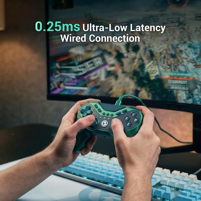 Alt view image 4 of 7 - Tarantula 8K PC MenaRD Edition Wired Esports Gamepad for PC | 8000hz Polling Rate, Gen-2 TMR Sticks, Hall Effect Triggers, 9 Remappable Macro Buttons, Six-Axis Gyroscope, RGB Lighting
