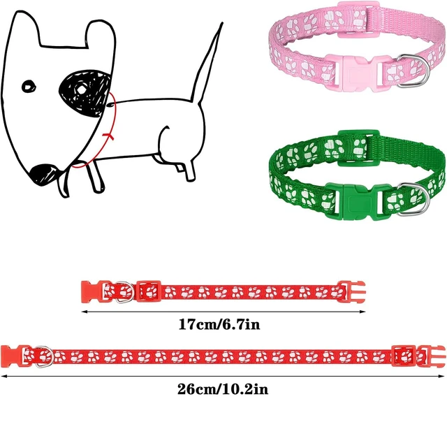 Alt view image 2 of 7 - 12 Pack Puppy Collars for Litter, Adjustable Puppy ID Collars | Soft Nylon Whelping Collars for Newborn Litter Pets
