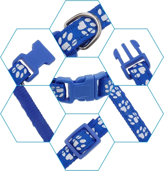 Alt view image 4 of 7 - 12 Pack Puppy Collars for Litter, Adjustable Puppy ID Collars | Soft Nylon Whelping Collars for Newborn Litter Pets