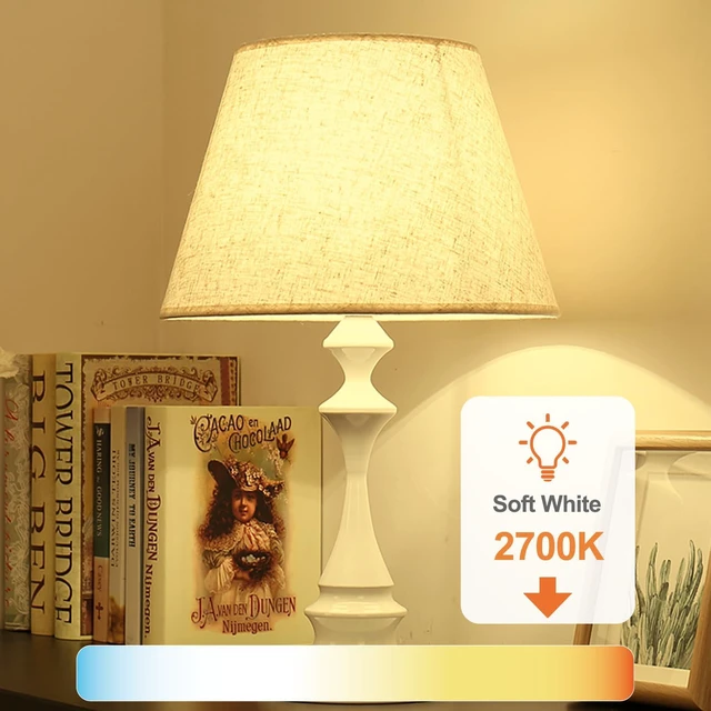 Alt view image 4 of 7 - 24 Pack A19 LED Light Bulb, Soft Warm White 2700K, 60 Watt Eq E26 Base Efficient 9W, Standard Light Bulb for Lamps, Energy Saving Lightbulb, Non Dimmable, 800LM, 80 CRI, 120V, UL Listed