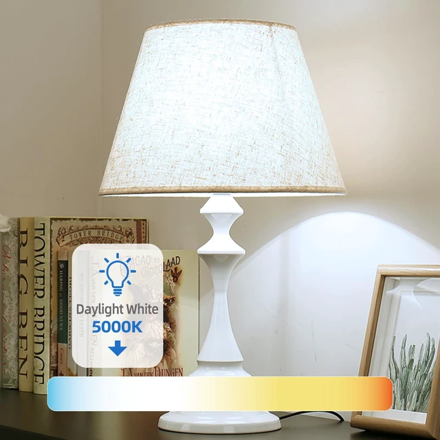 Alt view image 4 of 6 - 12 Pack A19 LED Light Bulb, Daylight White 5000K, 60 Watt Eq, E26 Base 9W Bright White, A19 Standard Light Bulb, Energy Saving, Non Dimmable, 800LM, 120V, UL Listed, 15000 Hour