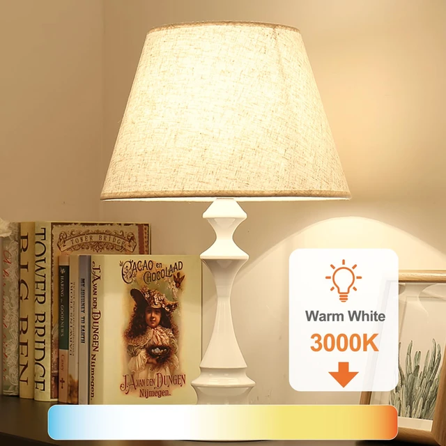 Alt view image 3 of 7 - 6 Pack A19 LED Light Bulbs, Warm White 3000K, 60 Watt Eq, E26 Base Efficient 9W, Standard Light Bulb for Lamps, Energy Saving Lightbulb, Non Dimmable, 800LM, 80 CRI, 120V, UL Listed