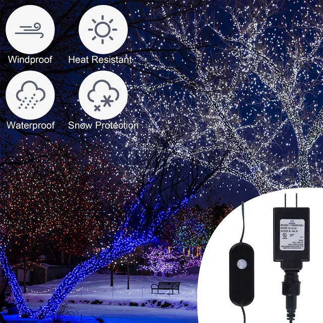 Alt view image 7 of 7 - Smart Color Changing Halloween Lights, 98.6FT 300 LED RGB String Lights with Remote & App Controlled, Music Sync Multiple Modes, Waterproof Indoor Outdoor Holiday Xmas Tree Party Decor