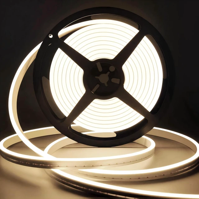 Main image of LED Strip Lights 32.8ft,Neutral White Dimmable Neon Rope,Waterproof Flexible, Silicone, 1.96in/Cut, Connectable, 4500K, 24V Neon Sign for Bedroom, Cabinet, DIY, Commercial Decor, 6mm Wide CRI90