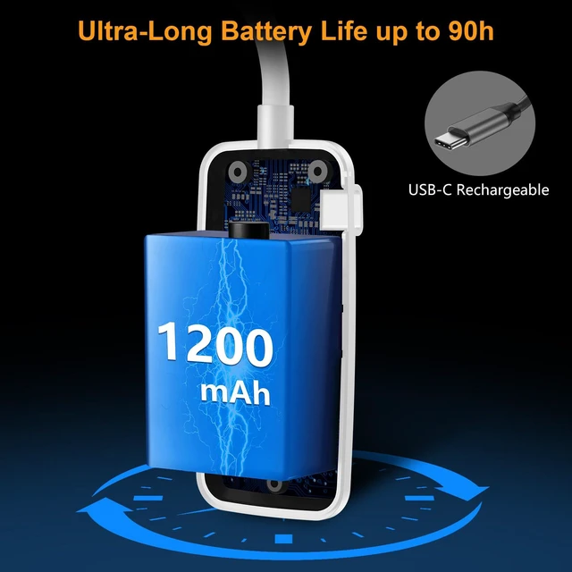 Alt view image 3 of 4 - 19 LED Rechargeable Book Light for Reading in Bed Eye Caring 3 Color Temps,Stepless Dimming Brightness,Memory Function,90 Hrs Runtime Lightweight Clip on Light-White