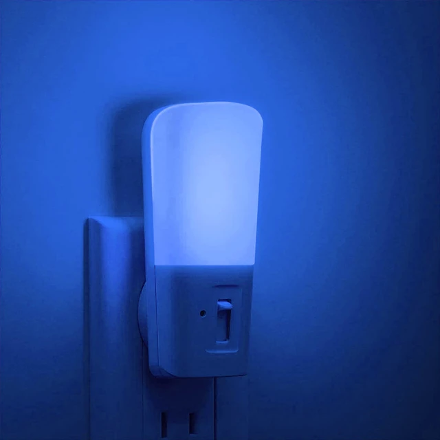 Main image of Blue Night Light Plug in, 2 Pack Dimmable LED Night Lights Decorative Wall Blue Light, Dusk to Dawn Sensor, Adjustable Brightness for Kids Room, Hallway, Bathroom,Bedroom