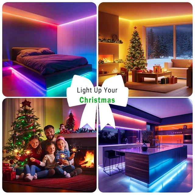 Alt view image 5 of 7 - LED Lights for Bedroom 132ft (2 Rolls of 65.6ft), Music Sync Color Changing Strip Lights with Remote, 24V Power Supply, Classroom Lighting, Room Decor for Teen Girls Boys Birthday Gifts