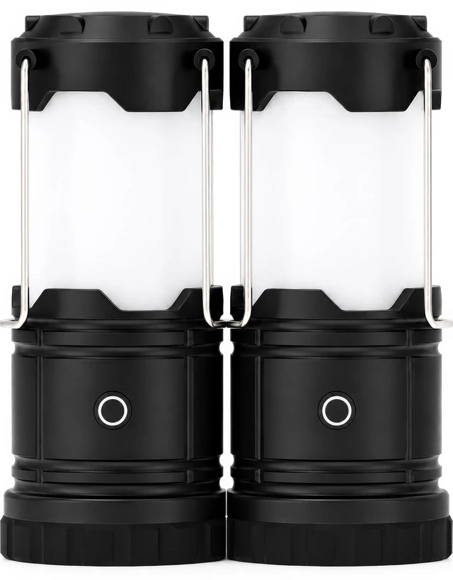 Main image of LED Camping Lantern, Battery Powered Lanterns for Power Outages, Portable Hanging Collapsible Camping Lights for Outdoor, Home, Emergency, Hurricane Lamp Survival Outage Light 1000 lumens