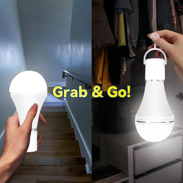 Alt view image 6 of 7 - Emergency-Rechargeable-Light-Bulb, Stay Lights Up When Power Failure,15W 80W Equivalent LED Light Bulbs for Home, Camping, Tent (Daylight, 4 Pack 2600mAh)