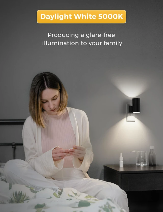 Alt view image 4 of 6 - Bright Night Light, Night Lights Plug into Wall, Daylight White Dimmable Nightlight Plug in with Light Sensor, Decorative LED Nightlights for Hallway Bathroom Kitchen, 2 Pack