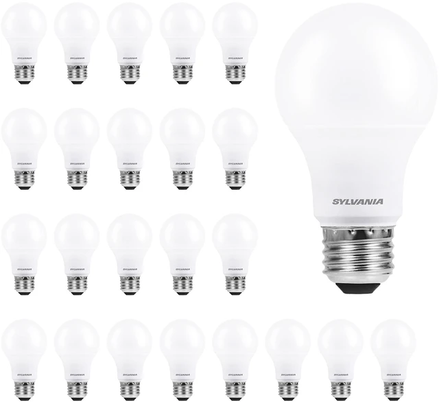 Main image of Sylvania ECO LED A19 Light Bulb, 60W Equivalent, Efficient 9W, 7 Year, 750 Lumens, Non-Dimmable, Frosted, 5000K Daylight - 24 Pack (40987)