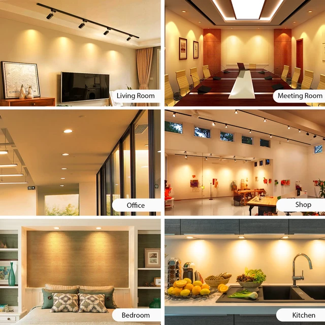 Alt view image 6 of 6 - 24 Pack MR16 LED Bulbs 5W GU5.3 12V Spotlights, 2700K Warm White 50W Halogen Equivalent, Non-Dimmable, 45° Beam Angle, 450lm, Landscape, Recessed, Track Lighting, Low Voltage, Bi-Pin Base