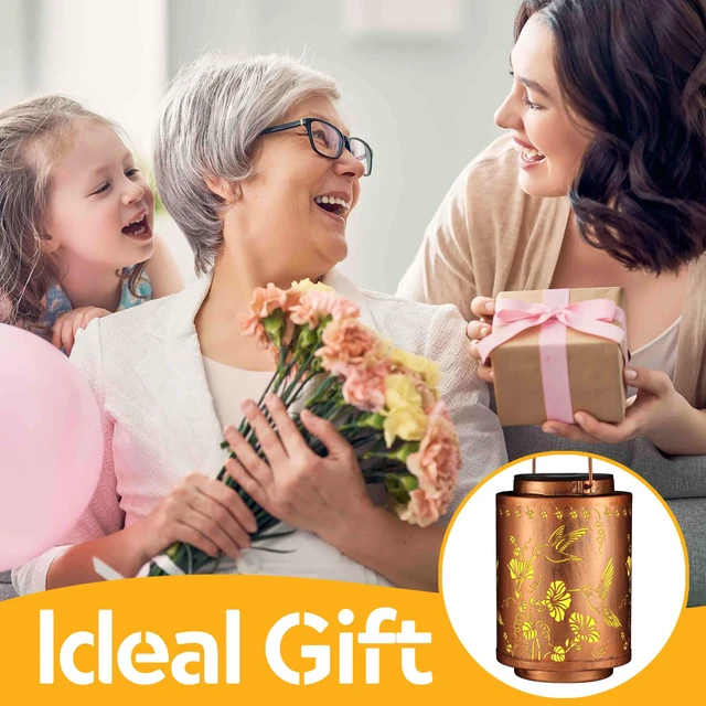 Alt view image 6 of 7 - 2 Pack Solar Lanterns Outdoor Waterproof Garden Decor Gifts for Women Metal Hanging Solar Lights Decoration for Outside LED Lanterns for Yard Patio Birthday Gifts Mon Grandma Hummingbirds